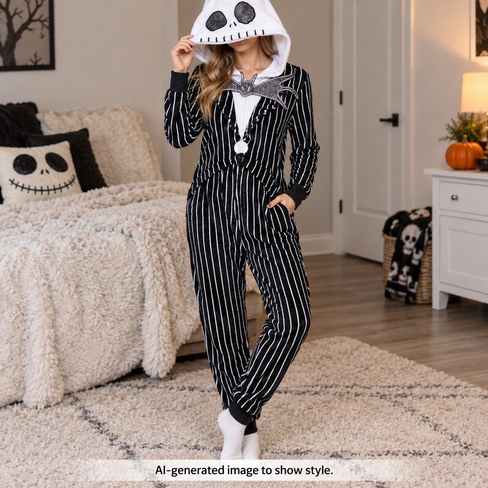 Disney Jack Skellington Nightmare Before Christmas Union Suit Women XS 0/2